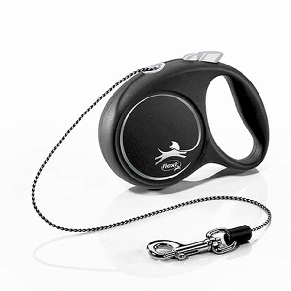 LAISSE FLEXI BLACK DESIGN CORD XS 3m NOIR